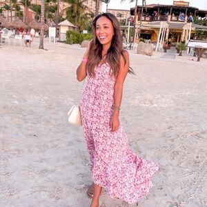 Pink Lily Vibrant Floral Dress